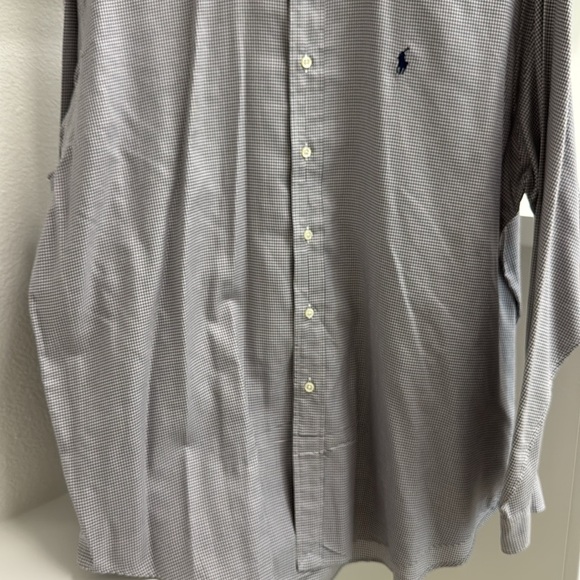 Polo Ralph Lauren Lowell Sport 100% Cotton XL Long Sleeve Button Down Gray Plaid - Picture 11 of 11